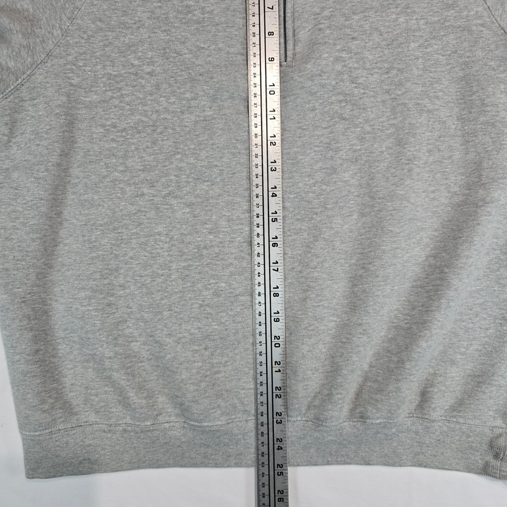 Reebok Mens Quarter Zip Sweatshirt Gray Large Pullover RBLK111704 Logo Fleece - Picture 8 of 14